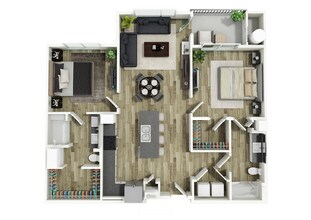 2 Bedroom, 2 Bathroom 304 floor plan